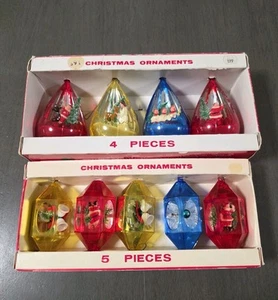 Jewelbrite Durable Christmas Ornaments By Decor 5 Piece & 4 Piece Set (LOT OF 9) - Picture 1 of 18