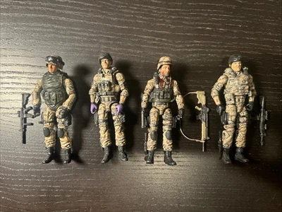 GI Joe 1/18 Scale CUSTOM Painted Spec Ops Lot Of 4 Corpsman Casualty - Image 1 of 4