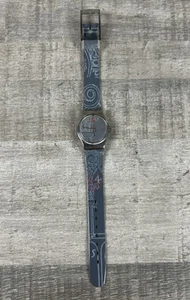 Original Ladies SWATCH WATCH GRAY AND WHITE Needs Battery New - Picture 1 of 8