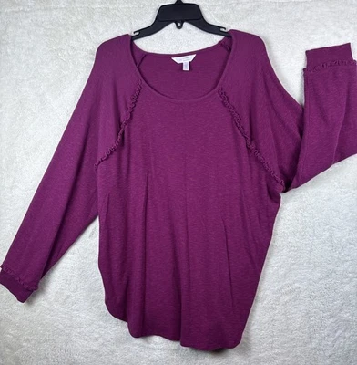 Lauren Conrad 1X Women’s Maroon Pullover Sweater Blouse Foto 1 de 4