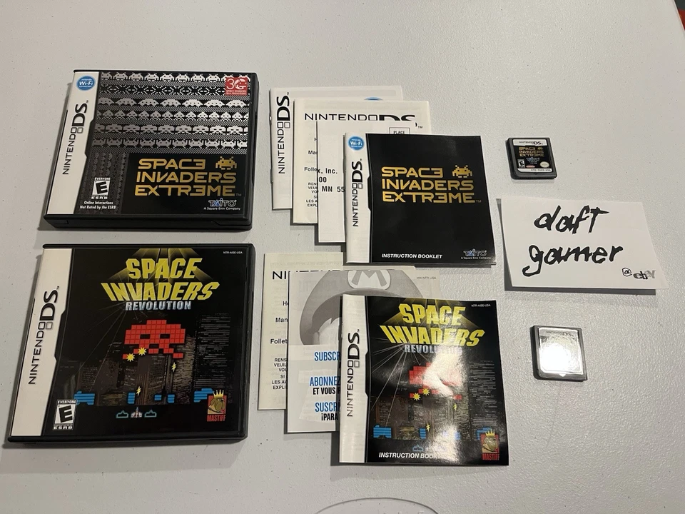 Space Invaders Extreme & Revolution COMPLETE CIB Nintendo DS Taito 3DS - Image 1 of 1