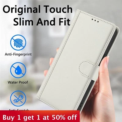 For iPhone 17 Air 17 Pro Max 16 15 14 Plus 13 12 11 8 Leather Wallet Phone case - Image 1 of 4