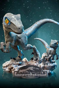 Blue and Beta - Jurassic World: Dominion - Minico - Iron Studios - Free Shipping - Picture 1 of 7