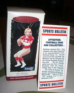 JOE MONTANA -- HALLMARK FOOTBALL LEGEND SERIES -- 1st IN SERIES -- WITH BULLETIN - Picture 1 of 5