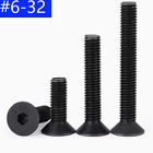 #6-32 Flachkopf Steckschlüsselkappen Schrauben 10,9 Senkerlegierung Stahl schwarz oxid Bolzen