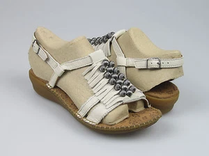 Hush Puppies Women's Laze Sling Slingback Leather Sandals, Off-White - Picture 1 of 6