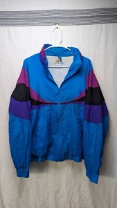 Vintage 90s Teal Purple Black Magenta Color Block 20w Windbreaker Southern... - Bild 1 von 20