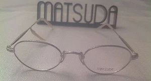 SELTENE VINTAGE MATSUDA 10102 PW 48-145 PLATIN WEISS SILBER OVAL BRILLE WUNDERSCHÖN - Bild 1 von 10