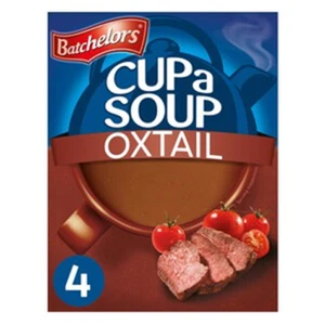 4 x Batchelors Tasse eine Suppe - Ochsenschwanz. 93g - 4 Beutel. (insgesamt 16). - Bild 1 von 1