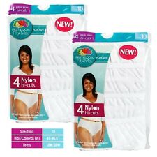 Details about   100% Nylon FRUIT OF THE LOOM WHITE HI-CUT PANTY- 4.5" SIDES Size 11 NEW