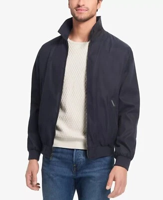 WEATHERPROOF MENs Navy Blue Microfiber Golf Jacket Water REPELLENT Lined $135 L — 第 1/4 张图片