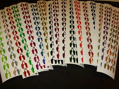 MAD RIVER DUBBING COMPANY 12 PAIR LARGE BLADE BAIT DIE CUTS HOLOGRAPHIC PRISM 17 COLORS FISHING LURE TAPE