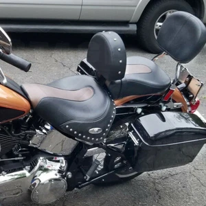 MOFUN Studded Driver Backrest For Harley Heritage Softtail Classic FLSTC (07-17) - Picture 1 of 3