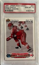 1991 Upper Deck Czech Paul Kariya World Juniors Rookie #50 PSA 10 Ducks HOF
