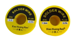 Pack of 2 Xiao Huang Ren Solder Wire  Dia: .05  Flux 2.0%  & Dia: 2mm Flux 2.0% - Picture 1 of 2