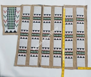 Old American Sioux Bead lavoro fatto a mano per camicie/pantaloni/leggings guerra B7 - Foto 1 di 1