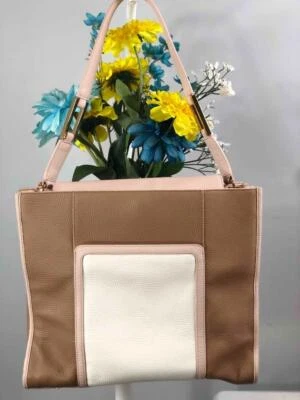 LUANA 意大利色块鹅卵石皮革方形单肩包 — 第 1/4 张图片