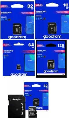 Scheda Micro SD 16 GB 32Gb 64Gb 128Gb Adattatore Card - Immagine 1 di 4