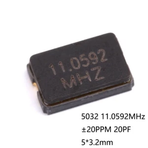 Calidad 11.0592M 11.0592MHz ±20PPM 20PF Cristal Pasivo 5032 SMD-2Pin 5mm×3.2mm - Imagen 1 de 4