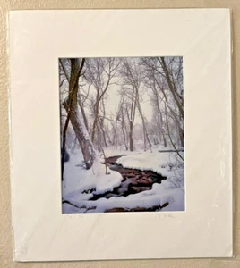 New ! Vern Clevenger ''McGee Creek Winter'' Signed Photo. Matted 10'' x 8'' COA - Picture 1 of 3