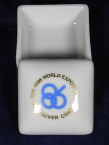 Difícil de encontrar caja trinet de cerámica Expo 86 Vancouver 1986 con tapa, recuerdo conmemorativo - Imagen 1 de 5