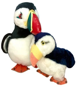 LOTTO 2 peluche vintage puffin uccellino Douglas coccola giocattolo Dakin peluche morbido - Foto 1 di 19