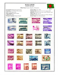 BANGLADESH--Lot of 92 Stamps Mounted on Pages - Picture 1 of 4
