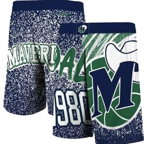 Mitchell & Ness Men’s Size MEDIUM Dallas Mavericks Throwback Jumbotron Shorts - Picture 1 of 3