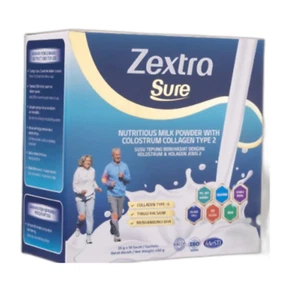Leche en polvo Zextra Sure para dolor de rodilla huesos fortalecimiento articular (18 sobres) - Imagen 1 de 2