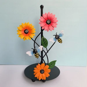 Standing Paper Towel Holder Sunflower Flower Towel Holder Hand Towel Dispenser - Picture 1 of 9