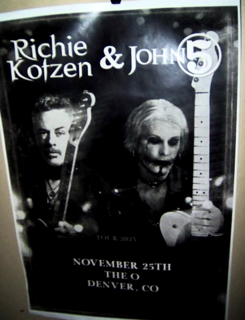Póster de Richie Kotzen and John 5 Show RP DEnver Co noviembre 2025 en The O COOL Foto 1 de 1