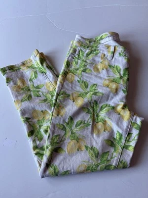 Pantalones de mezclilla Talbots para mujer talla 8 amarillo crema firma limones defectuosos 26" Foto 1 de 4