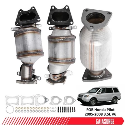 All Set Front Rear Catalytic Converter for 2005 2006 2007 2008 Honda Pilot 3.5L Foto 1 de 4