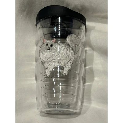 Caneca de viagem Tervis copo gato branco decalque isolado utensílios de bebida quente/fria com tampas - Imagem 1 de 4