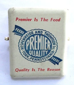 Vintage York PA Hespenheide & Thompson Feedmill Advertising Spring Metal Clip - Picture 1 of 8