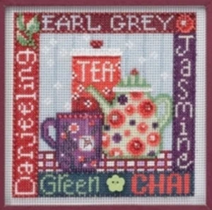 Mill Hill Counted Cross Stitch Kit Tea Time 2014 Spring Series Buttons & Beads - Picture 1 of 4