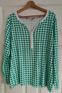 Damen-Shirt, Grün-Weiß-Kariert von Kangaroos, Gr. 52/54, eher großzügige 48/50 - Bild 1 von 21