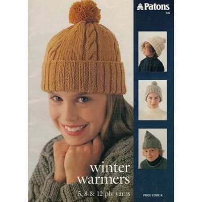 Knitting Pattern Winter Warmers 28 Designs Beanies Socks Gloves Hats 5/8/12ply - image 1 of 4