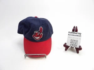 Gorra de béisbol azul roja mercancía genuina MLB Cleveland Indians años 90 con correa - Imagen 1 de 3