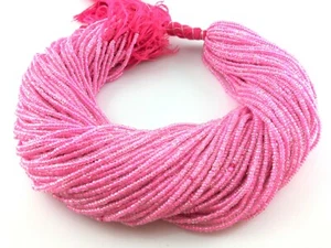 10 Strand Baby Pink Pearl Chid Rondelle Smooth 2-2.5mm Chid Beads 12"inch - Picture 1 of 5