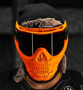 HK ARMY HSTL SKULL GOGGLE NEON ORANGE W/ SMOKE LENS - Bild 1 von 7