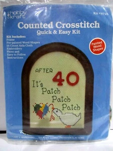 Hobby Kraft Kit Punto Croce Contato #8725 Dopo 40 È Patch Patch Patch - Foto 1 di 5