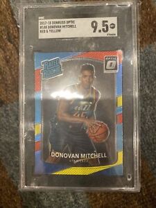 2017 Donruss Optic Basketball Donovan Mitchell Red And Yellow Rookie SGC 9.5