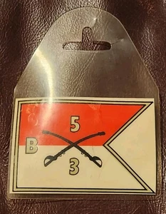 Vintage Vietnam era B Troop - 5th Sqd - 3rd Armored Cav Pocket Hang Tag - Picture 1 of 2