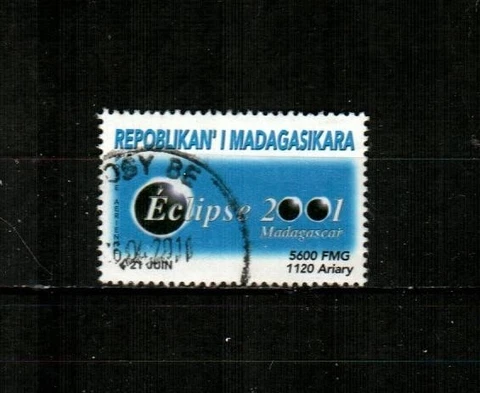 MADAGASCAR Scott's 1552 ( 1v ) Solar Eclipse F/VF Used ( 2001 ) #2 Cover