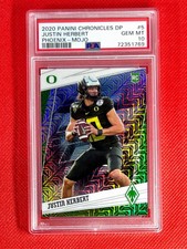 JUSTIN HERBERT 2020 Panini MOJO Prizm SSP #’D/ 25 Rookie Card RC PSA 10