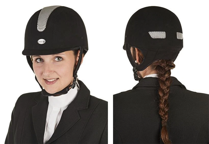 Reithelm -Fashion- HKM 3981 stoßabsorbierend 3-Punkt-Sicherheitsberiemung NEU - Bild 1 von 1