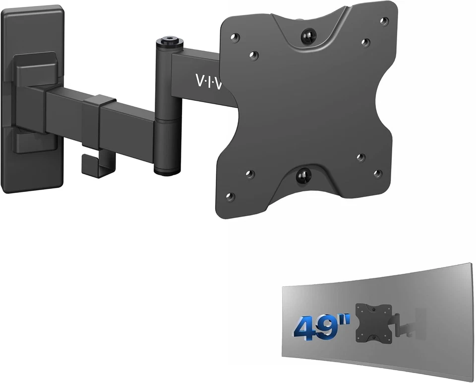 Full Motion Wall Mount for up to 27 Inch LCD LED TV and Computer Monitor - Image 1 of 4