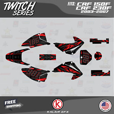 Graphics Kit for HONDA CRF150F CRF230F (2003-2007) Twitch-Red
