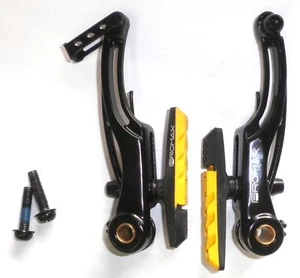 PROMAX BLACK/YELLOW BMX BICYCLE V-BRAKE BIKE PARTS 28-13 - Picture 1 of 4